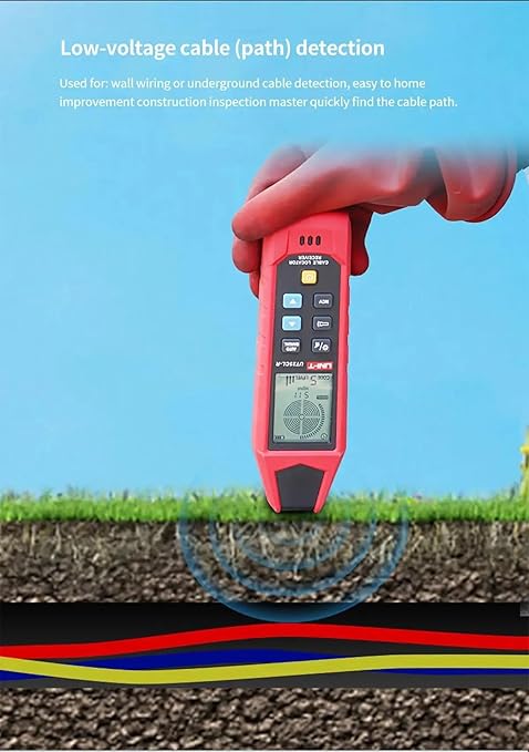 UNI-T UT25CL Cable Locator AC/DC Circuit Tracer and Breaker Finder, Wall Cable Detector and Underground Cable Finder, Short/Open Circuit Detect, 8V-480V Voltage Measurement, NCV Unipolar Bipolar Test