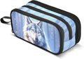 Wolf Snowy Pencil Case Box Boys Girls Large Pencil Pouch Zipper Compartments by BOENLE-WELCOMEYOURCOMING