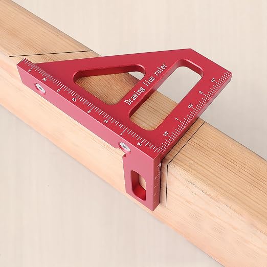 Imperial 3D Multi-Angle Measuring Ruler, 45/90 Degree Aluminum Alloy by KETIPED