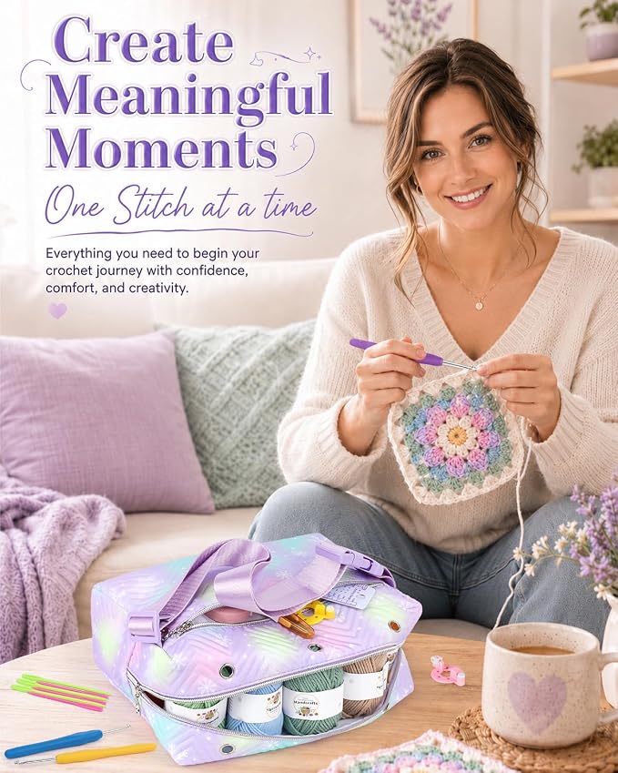 Aeelike Crochet Kit for Beginners Adults, Complete & Colorful Yarn Kit - Image 2