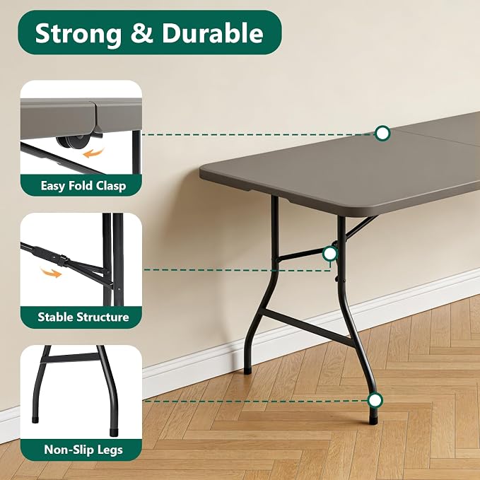 Folding Table 6ft - Image 6