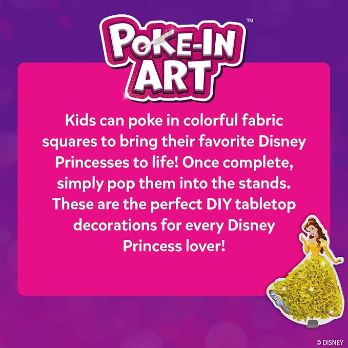Skillmatics Poke-in Art – Disney Princesses, Mess-Free DIY Wood Craft Kit | - Image 8