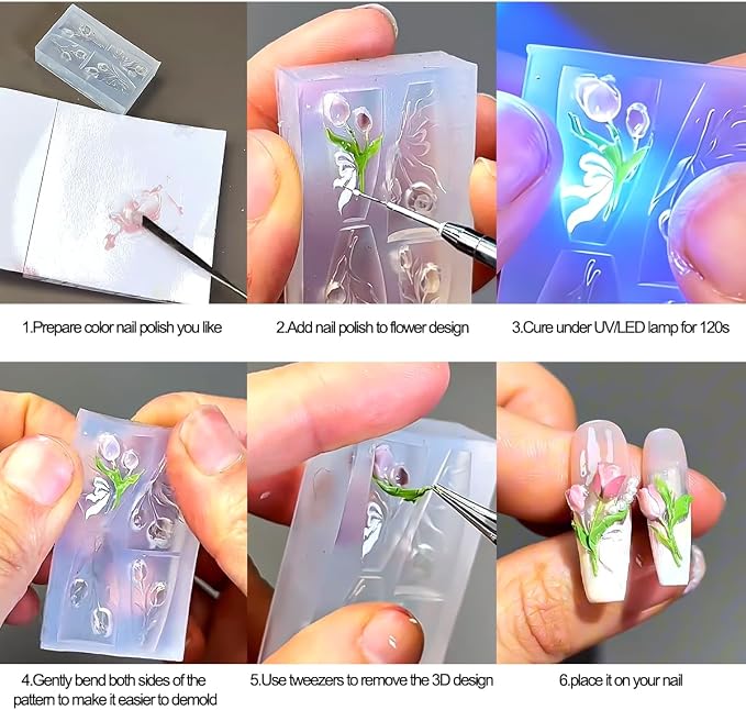 3D Flowers Nail Molds - Image 3