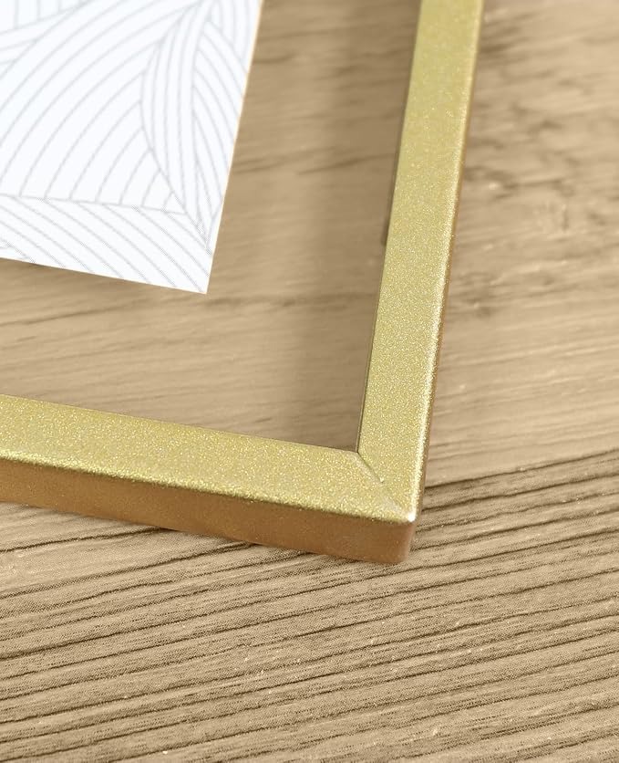 AceList Gold Picture Frames, art or pressed flowers on a desk, shelf or - Image 7