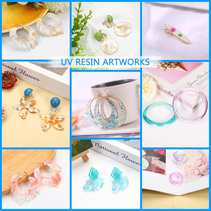 KISREL UV Resin 1000g，4 x 250g UV Resin Kit, Hard Type Crystal Clear - Image 6