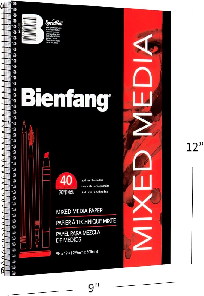 Speedball Art Products Mixed Media Paper Pad, 9-Inch by 12-Inch - Image 3