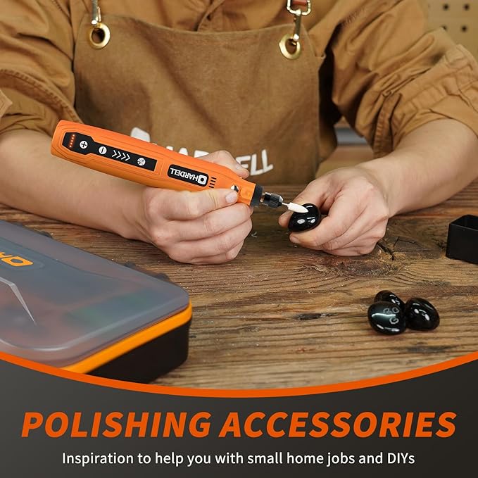 HARDELL Mini Cordless Rotary Tool, 5-Speed and USB Charging - Image 7