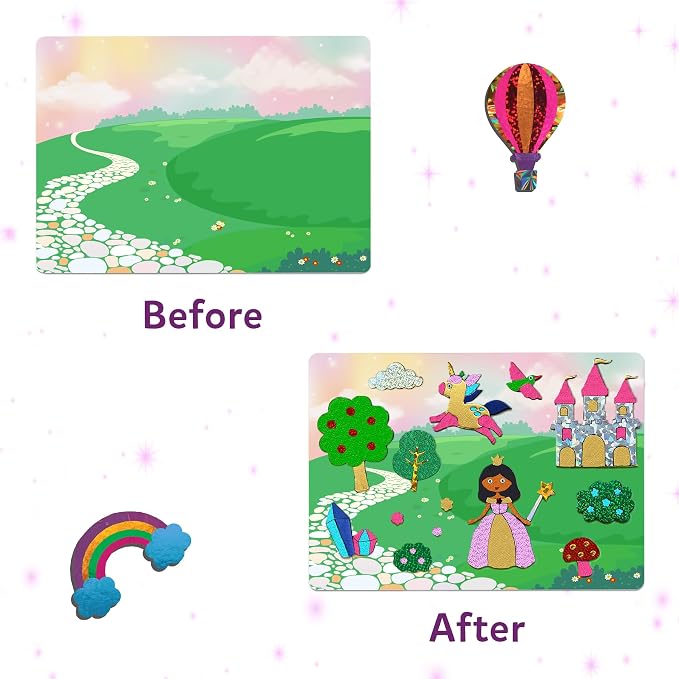 Skillmatics Foil Fun – Unicorns & Princesses, No Mess Art & Craft Kit | Craft - Image 7
