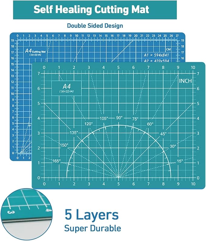39 Pcs Rotary Cutter Set- Quilting Kit incl. 45mm Fabric Cutter - Image 3