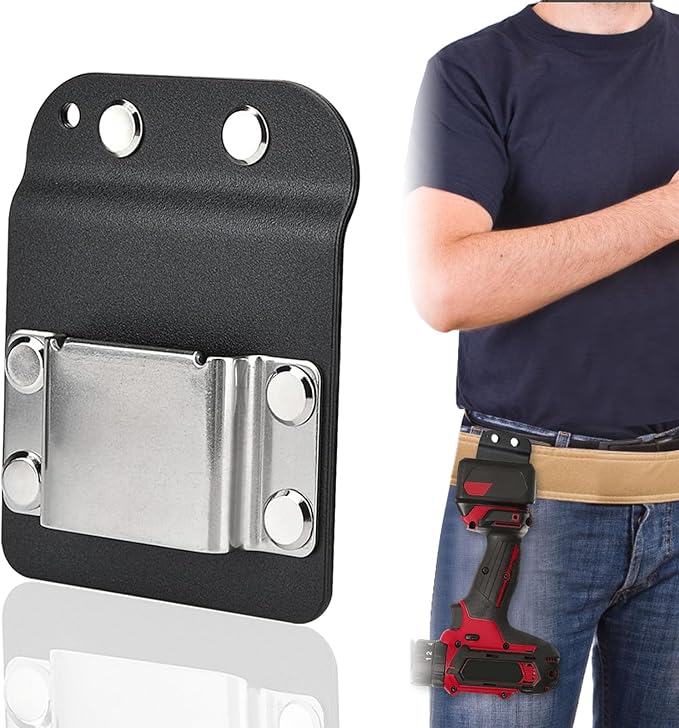 Tape Measure Holder for Belt, Tape Measure Belt Clip, Fits Up to 3" Tool Belt, Suitable for Measuring Tape Drill, Impact Driver Any Tape Holster with a Clip,Quickly Grab or Hang