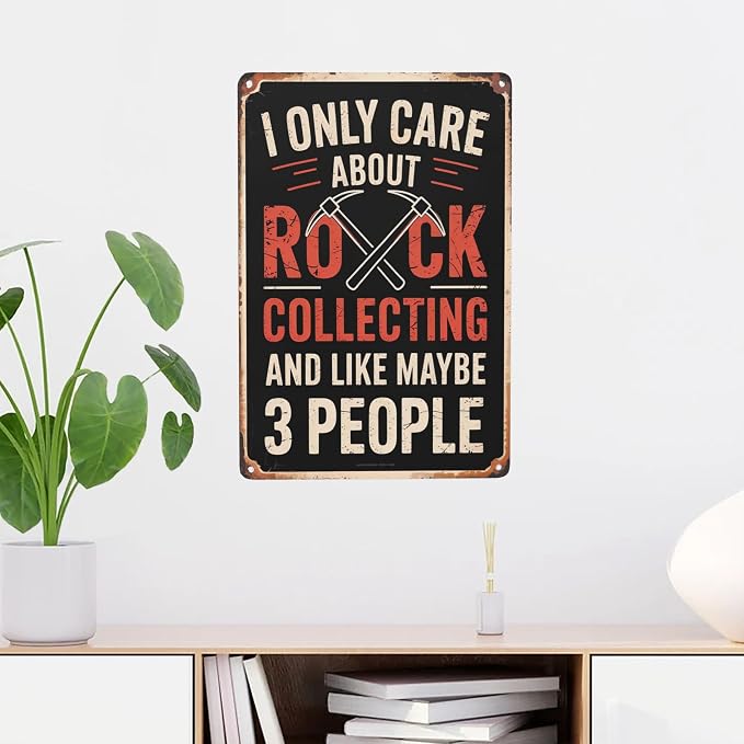 8x12 Inch Metal Sign Rock Collecting Rockhound Retro Wall Decor - Image 2