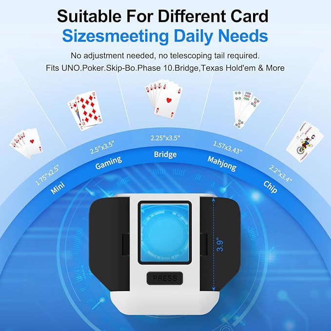 Automatic Card Shuffler|1-2 Deck Electric Card Shuffle Machine|Portable - Image 3