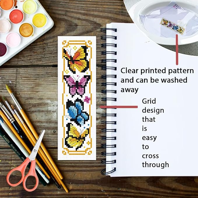 ORIGACH 6 Pcs Cross Stitch Bookmark Kit - Image 3