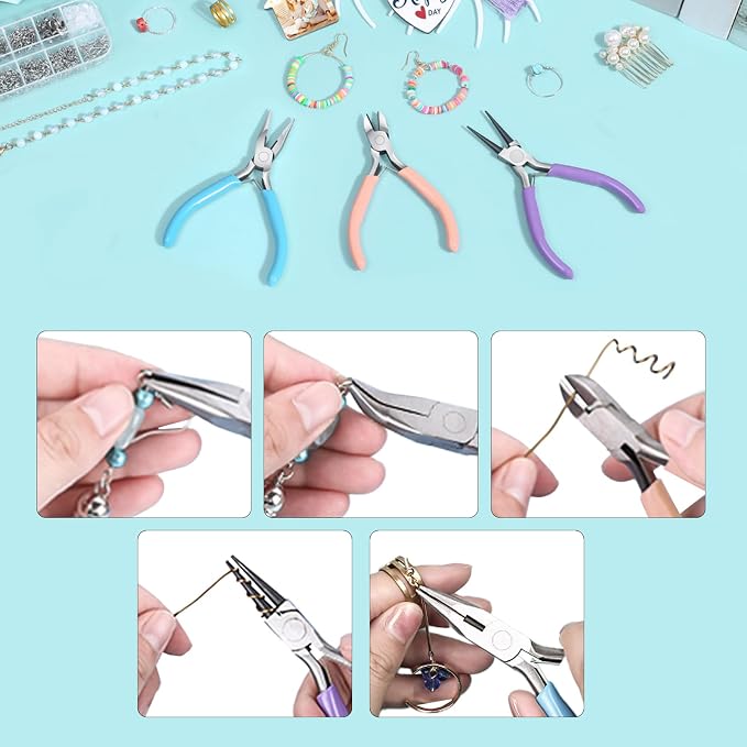 3 Pcs Jewelry Pliers Set, Jewelry Making Tools - Image 5