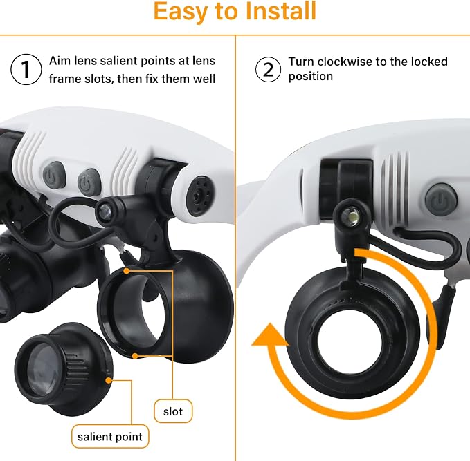 Hands Free Head Magnifying Glasses, Magnifier - Image 7