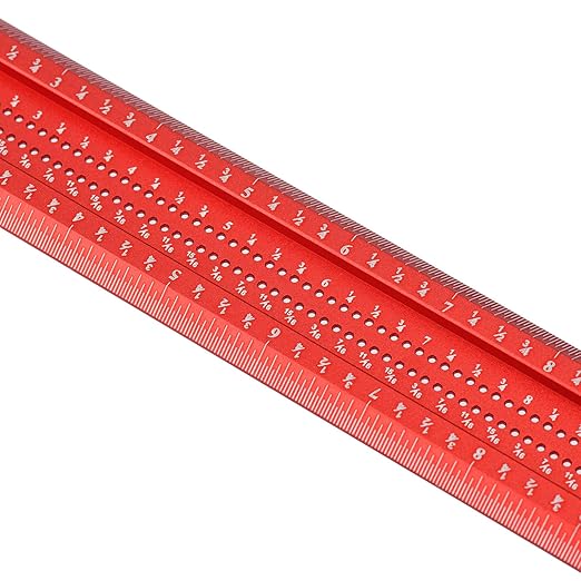 Woodworking Scriber T-Square Ruler 24in with Thoughtful Support Lips, Architect Ruler for Carpenter Work, Layout and Measuring Tools