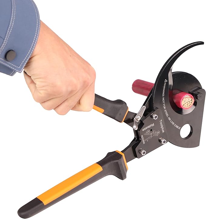 Nasop Heavy Duty Ratcheting Cable Cutter for 750MCM Copper and 1000MCM Aluminum