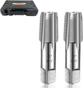 2-Piece NPT Pipe Tap Set, Precision Carbon Steel NPT Tap Set for Clean Accurate Threads, 1" NPT Tap, Perfect for Plumbers Mechanics DIYers, with Durable Plastic Case.