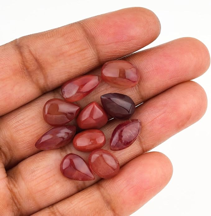 10pcs, Natural Gemstone Cabochon, Wholesale Assorted Flatback Crystals - Image 3