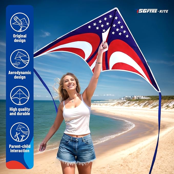 Delta Kite Set for Kids and Adults, Extremely Easy to Launch for Beginners - Image 2