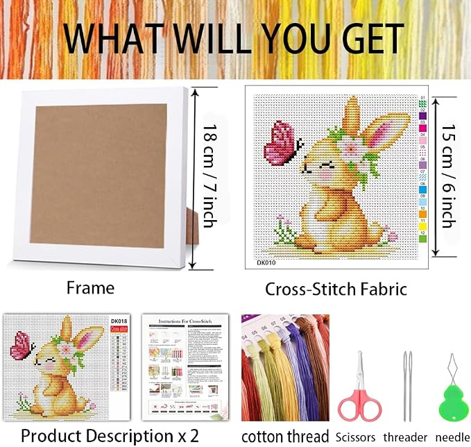 VIGEGU Rabbit Cross Stitch Kits - Image 3