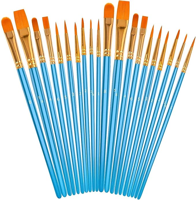 Soucolor Acrylic Paint Brushes Set, No-Shed Bristles by Soucolor
