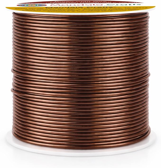 Mandala Crafts 18 Gauge Brown Anodized Aluminum Craft Wire, 100 FT | Colored - Image 2