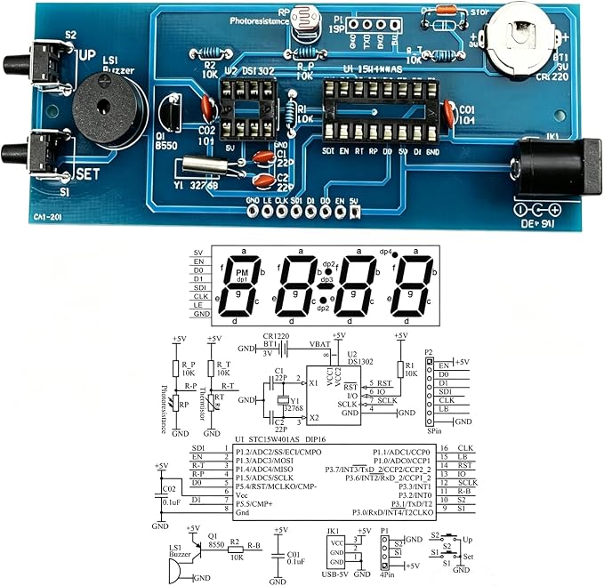 ISolderStore Soldering Practice Kits 4 Digital DIY Clock Kits Color Electronic - Image 4