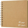 DIY Scrapbook Album 7x7 Inch, Hardcover Kraft Paper Scrap Book Photo Album by Sprsthai
