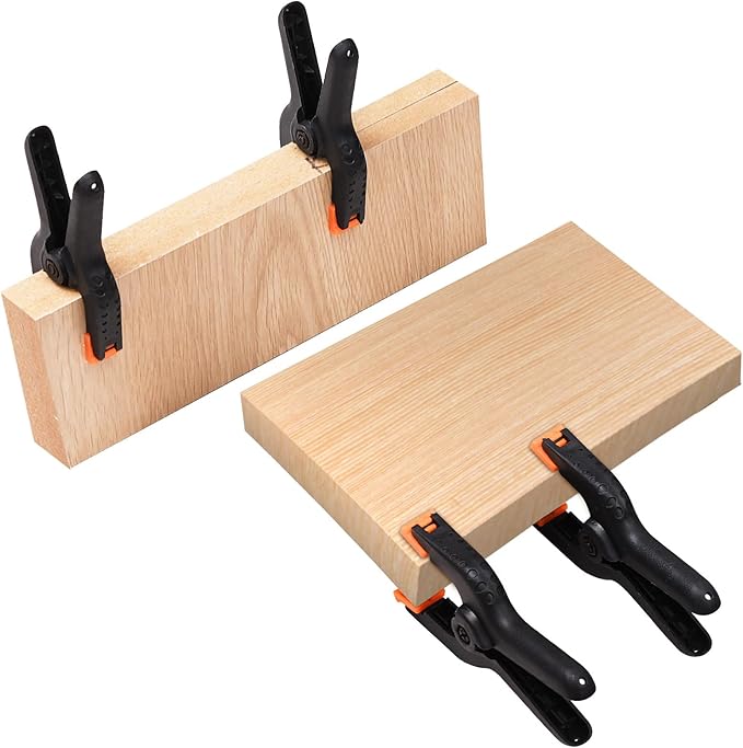Heavy Duty Spring Clamps, 3.7 Inch Small Heavy Duty Clip with 1.6 Inch Jaw Opening, Non-Slip Handle, Strong Grip Clips for Woodworking, Photography, Crafting, and DIY Projects (12 pack)