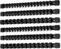 ALOANES 6 PC ABS Socket Organizer, 1/2 inch, 3/8 inch and 1/4 inch Drive Socket Rail Holders, Heavy Duty Socket Racks, Black Rails with Black Clips