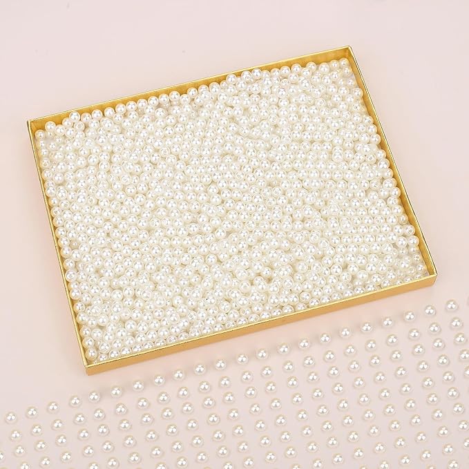DUQGUHO Pearl Beads for Crafts Fake Pearls - Image 2