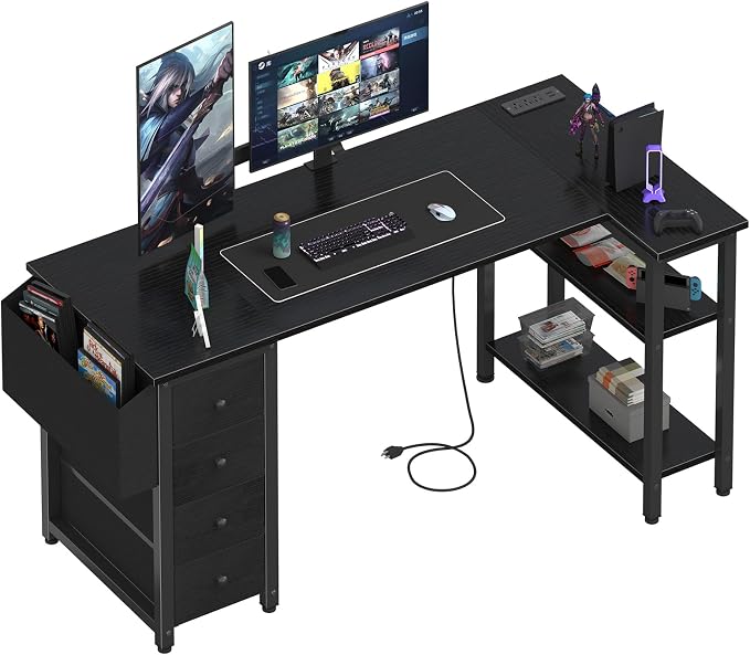 Lufeiya L Shaped Gaming Desk by LUFEIYA