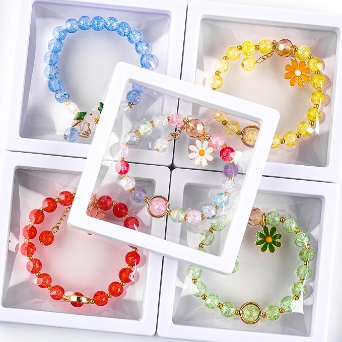 XSEINO About 1200PCS 6mm Glass Beads Bracelet Making Kit, 24 Assorted Red and - Image 6