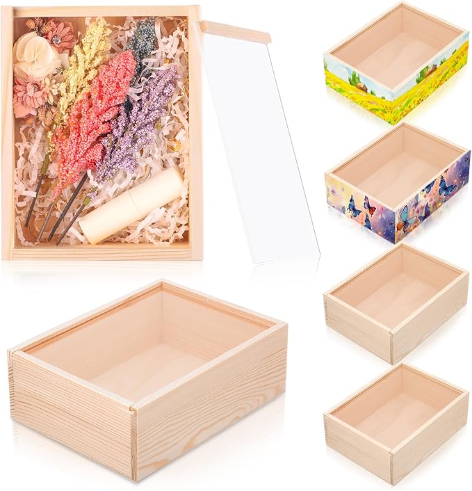 Thyle 6 Pcs Unfinished Wood Boxes by Thyle