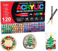 Acrylic Paint Markers Pens, 120 Vivid Colors Acrylic Markers Set, Direct Liquid by Unknown