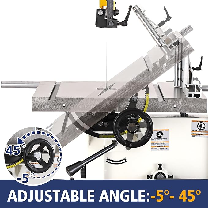 Band Saw, 14 Inch Bandsaw for Woodworking, 1445 & 2950 FPM Dual-Speed Bandsaw, 2 HP，120 V 14-Amp Motor, Band Saws with Solid Cast Iron Table, Iron Bandsaws with Overload Protection