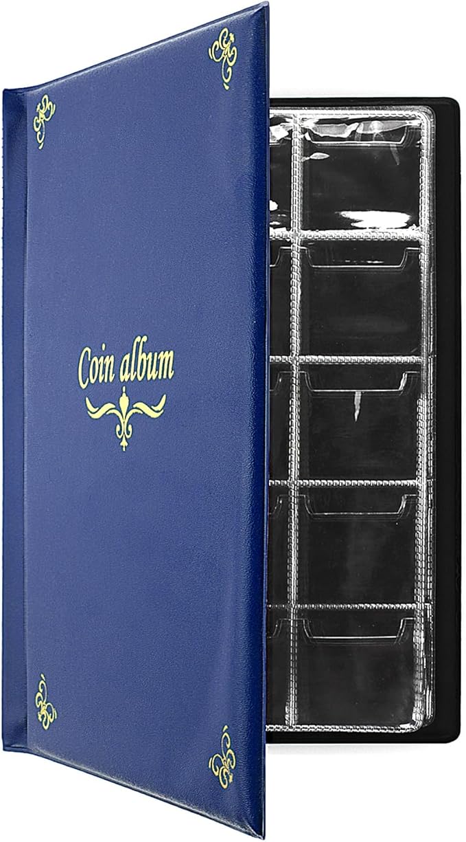 150 Pockets Coin Album, Penny Collecting Book, Souvenir Coins Collection Holder by CenterZ