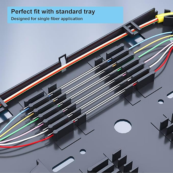 Premium Fiber Optic Fusion Splicing Sleeves Protector Adapter Heat Shrink Tube Clear 1000pcs Per Box 2.5mm Dia After Recovery, 40mm (L)