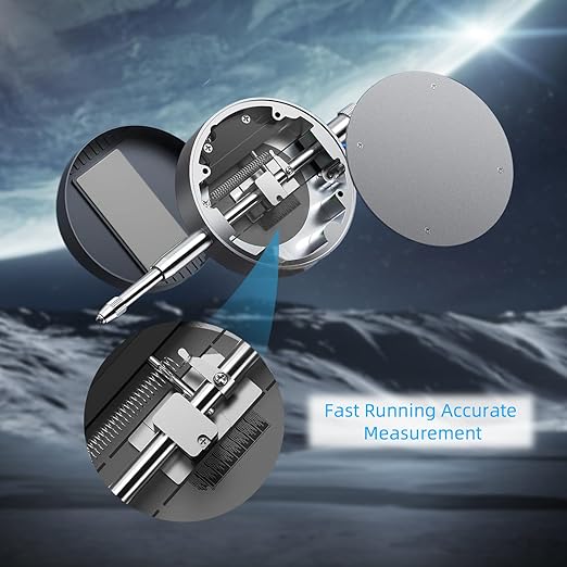 Precision Digital Dial Gauge,Dlectrical Digital Indicator Accuracy of 0.001mm/0.00005 "Metric and Imperial Measure Tool Electronic Dial Gauge with A Range of 25.4mm,for 3D Printing,CNC Machine