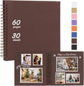 RECUTMS 10x10 Inch Scrapbook 60 Pages DIY Memory Album Kraft Paper Coffee | by RECUTMS
