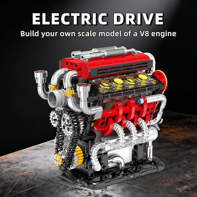 WINGIFT V8 Engine Building Set, V8 Engine Model kit That Run, Build Your Own - Image 2