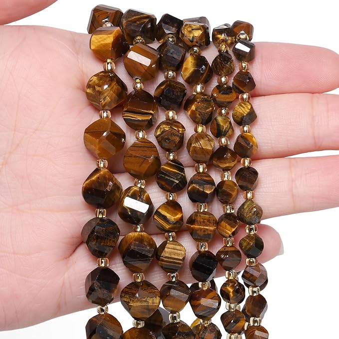 42pcs Natural Tiger's Eyes Stone Beads - Image 4