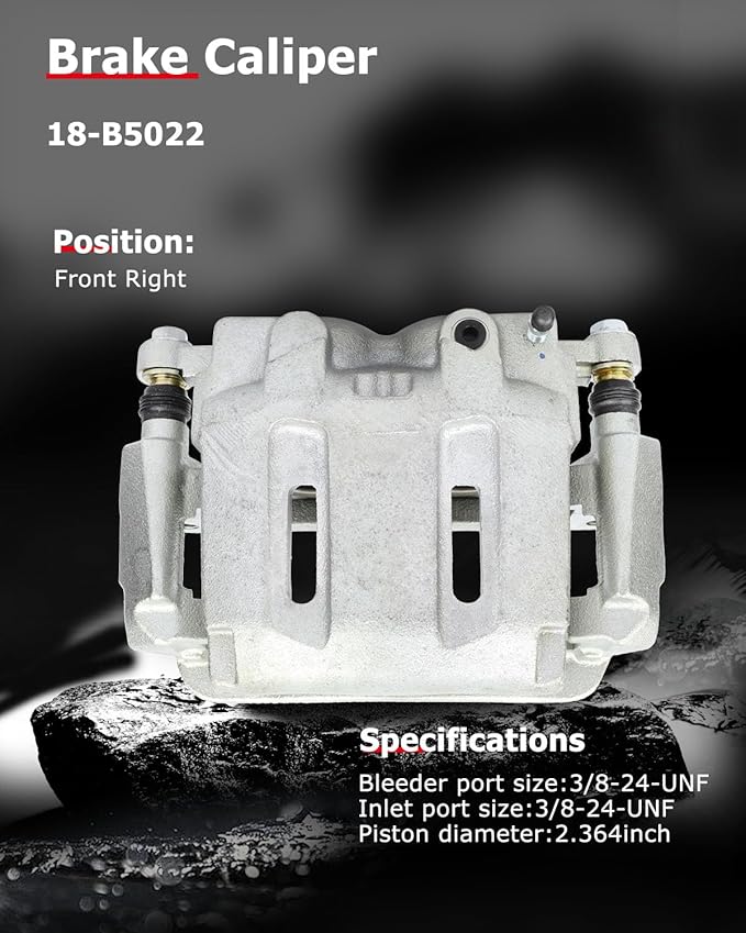 cciyu Front Right Brake Caliper Assembly w/Bracket 18-B5022 2005 2006 2007 2008 2009 2010 2011 2012 For Ford For F-250 Super Duty,2005 2006 2007 2008 2009 2010 2011 2012 For Ford For F-350 Super Duty