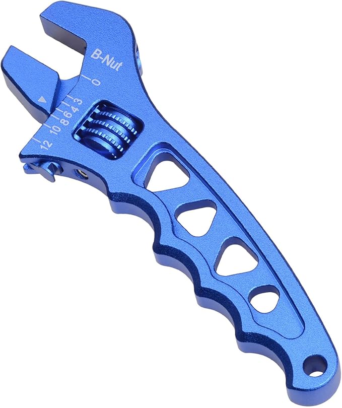 Adjustable 3AN-12AN Adjustable Wrench Spanner Lightweight for AN Hose Fitting Aluminum Blue