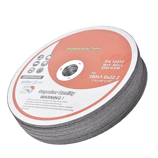 findmall 100 Pack 7" x1/16 x7/8" Cut-Off Wheel - Metal & Stainless Steel Cutting Discs