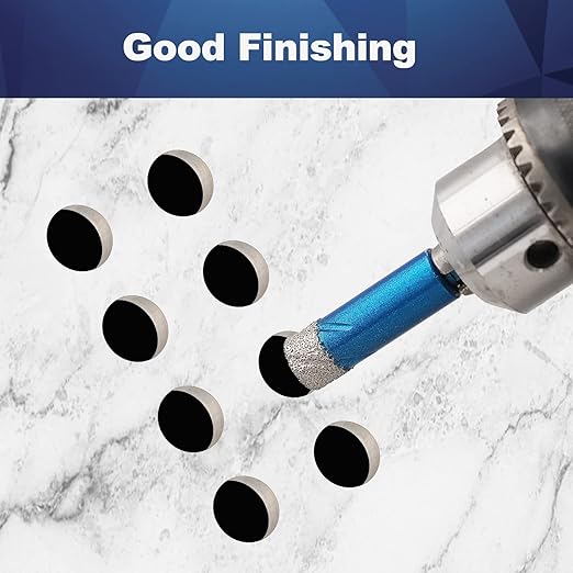 Diamond Drill Bit - BRSCHNITT 1/4 inch Masonry Drill Bits Set for Porcelain Tile Ceramic Stone Granite Marble,Hex Shank Diamond Hole Saw Drill Bit(5pcs/Pack).