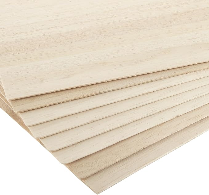 20 Pack Balsa Wood, 7.8”x11.8”x1/8” Balsa Wood Sheet, Thin Natural Unfinished - Image 4