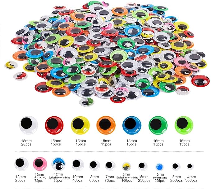 1620pcs Googly Wiggle Eyes Self Adhesive, - Image 4