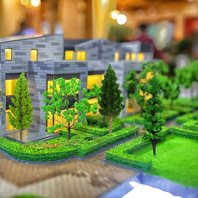 70pcs Mini Model Trees Train Scenery Mixed Miniature Trees Artificial Wargame - Image 6
